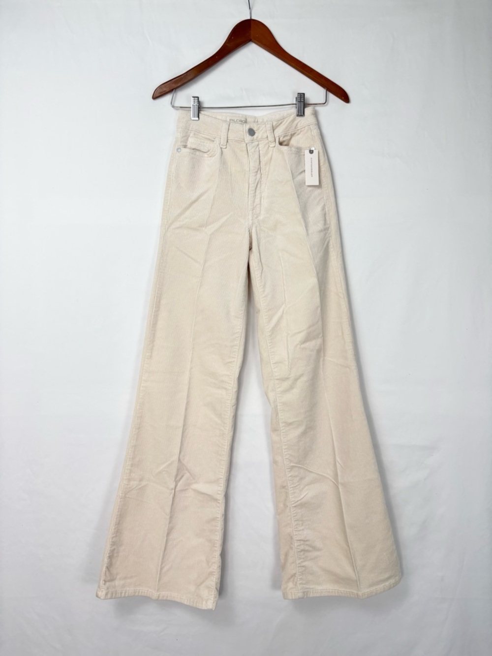 NEW Pilcro Robbie Corduroy High Rise Jeans Size 23 Tall Ivory Cream